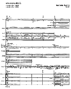 Luciano Berio - partitura