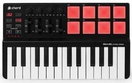 Chord Micro Mu MIDI Controller con Mini Tastiera MIDI USB e Pad