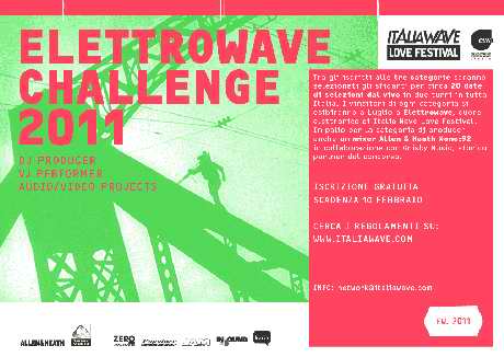 Artisti digitali di tutta Italia scaldate i mixer Arriva la nuova edizione di Elettrowave challenge